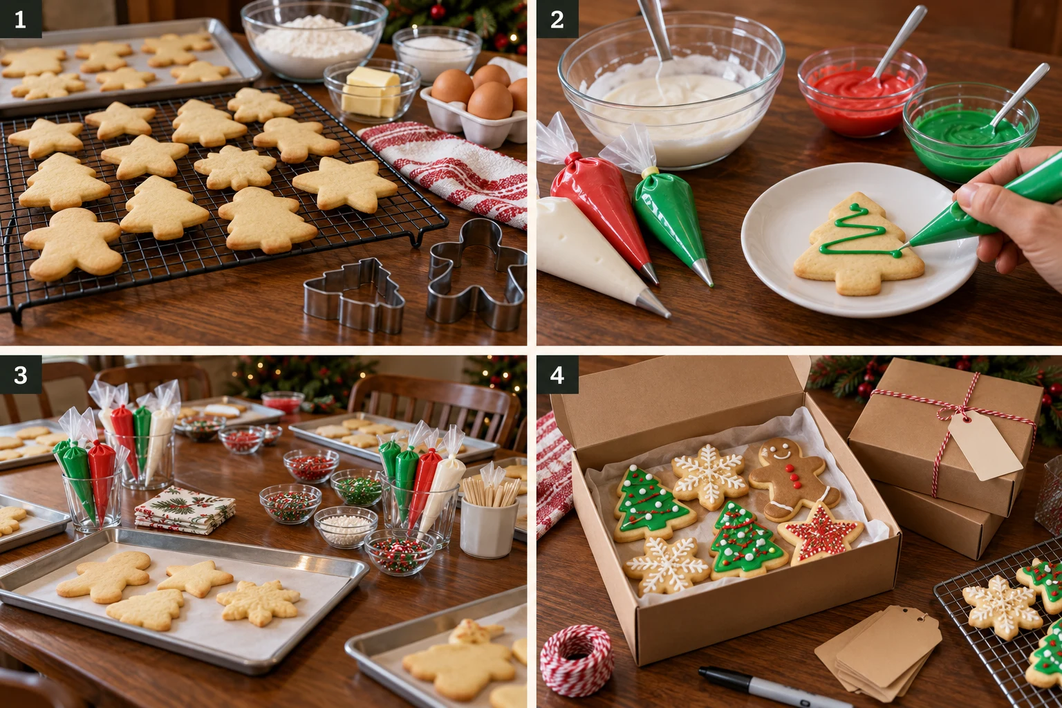 Bake and cool ahead: visual illustration for this stage