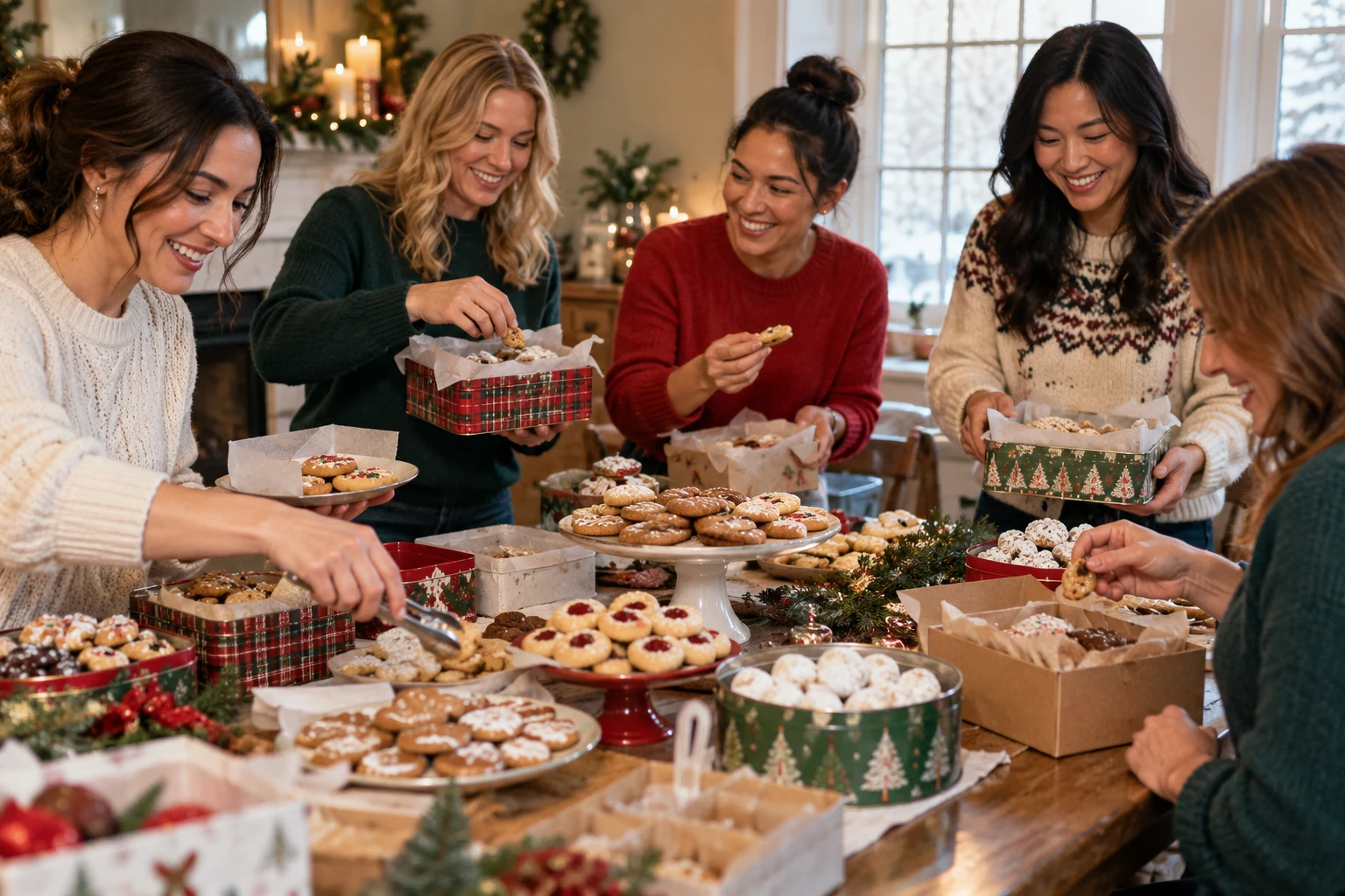 How to Organize a Small Christmas Cookie Swap — editorial illustration