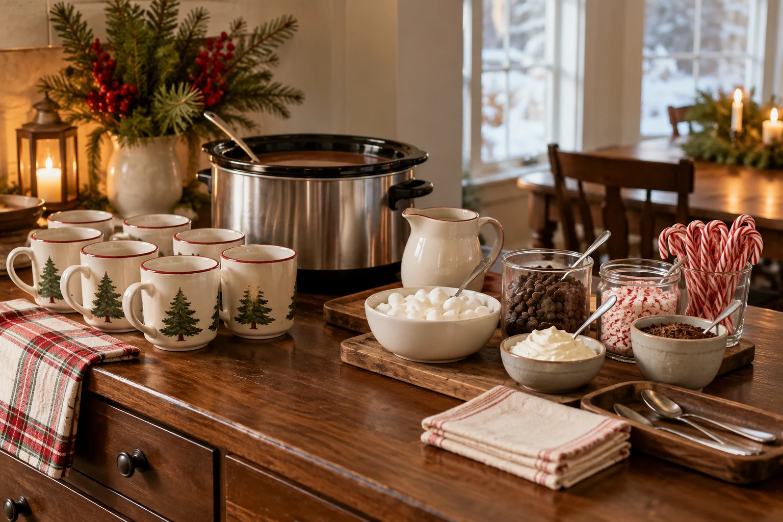 A Cozy Christmas Hot Cocoa Bar for a Small Gathering — editorial illustration