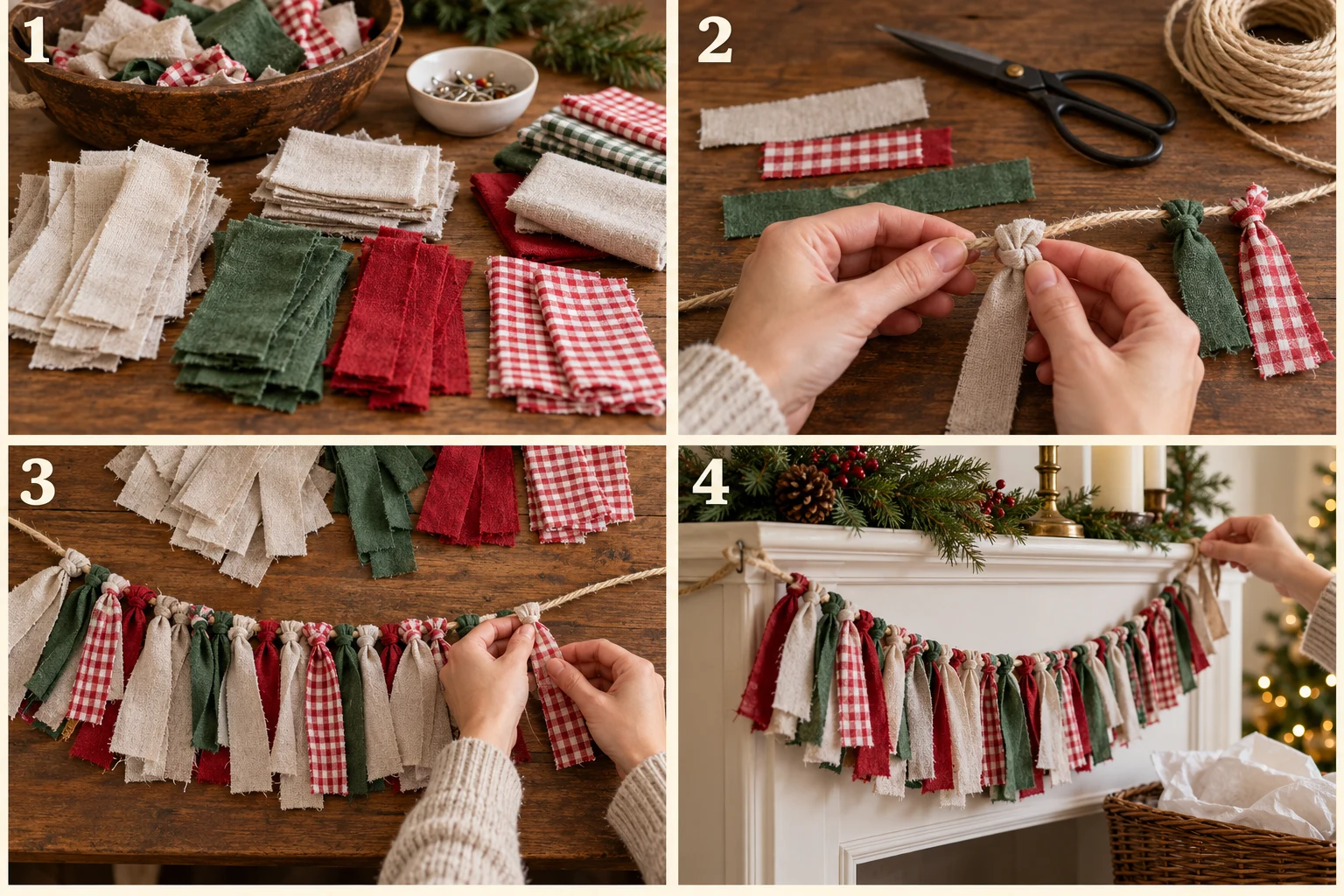 Sort clean fabric by weight: visual illustration for this stage